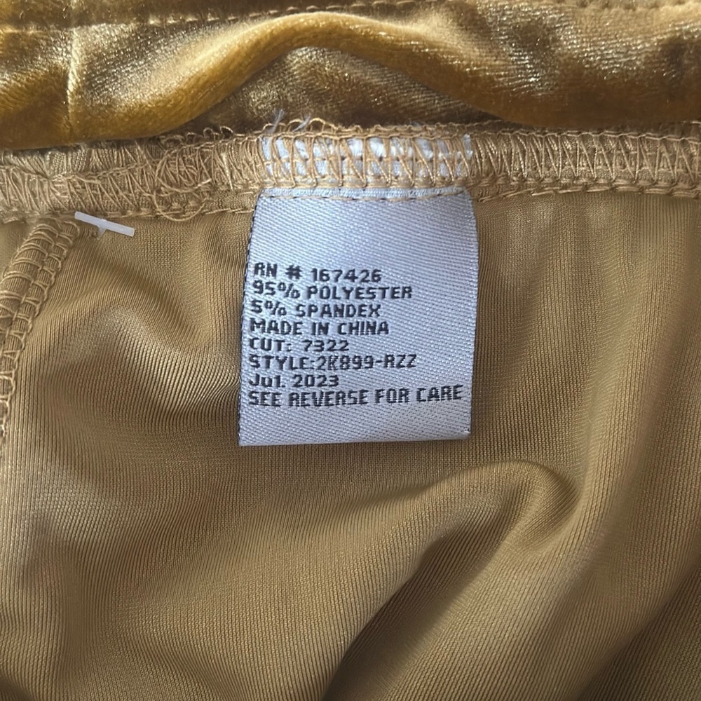 NWT TRACTR GIRL'S GOLD Knit Velvet SKORT SKIRT PULL ON Size 10 Holiday - Picture 7 of 10